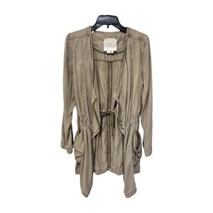 Anthropologie Hei Hei Grunge Jacket Khaki Hippi Boho‎ Chic Size S
